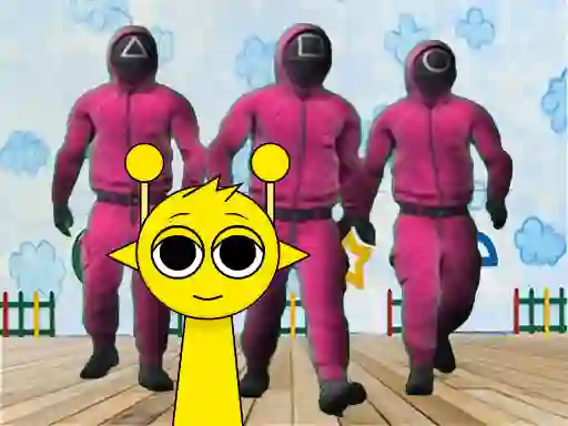 Гульня Sprunki in Squid Game Chamber онлайн
