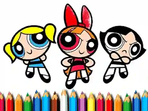 Гульня PowerPuff Girls Coloring Book онлайн