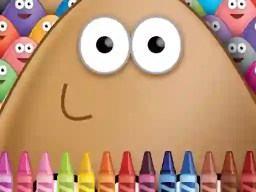 Гульня Pou Coloring онлайн