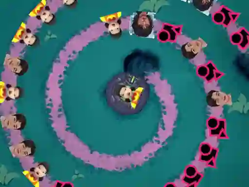 Гульня Squid Game Bubble Shooter онлайн