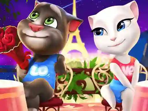 Гульня Talking Tom and Angela Coloring онлайн