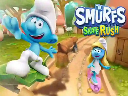 Гульня The Smufrs Skate Rush онлайн