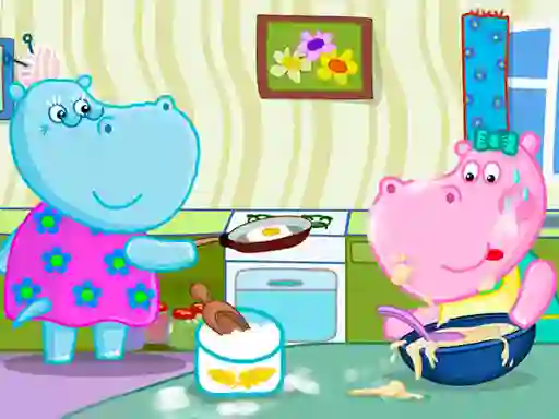 Гульня Hippo Cooking School онлайн
