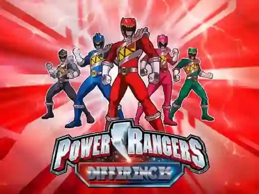 Гульня  Power Rangers Differences онлайн