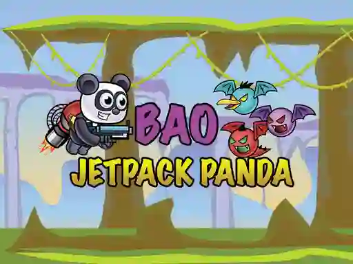 Гульня Jetpack Panda Bao онлайн
