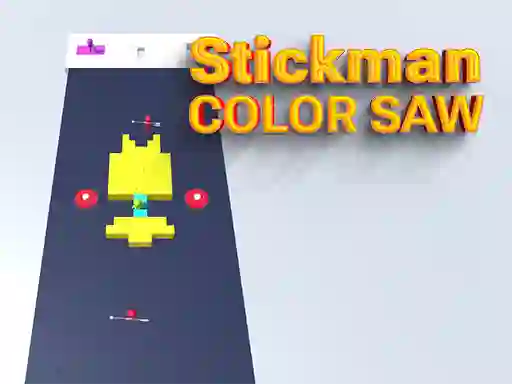 Гульня Stickman Color Saw онлайн