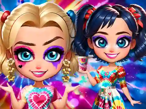 Гульня Tie Dye Explosion of Color онлайн