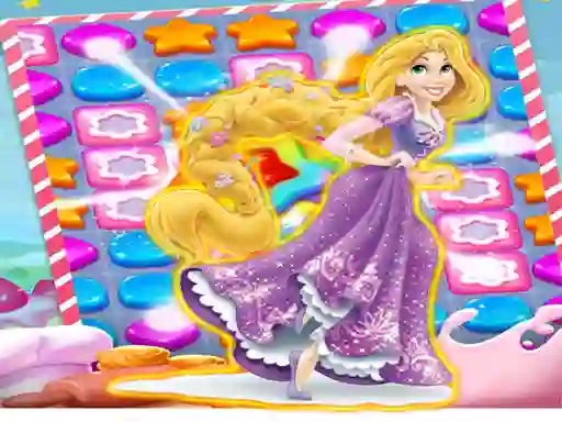 Гульня Princess Rapunzel Match3 онлайн