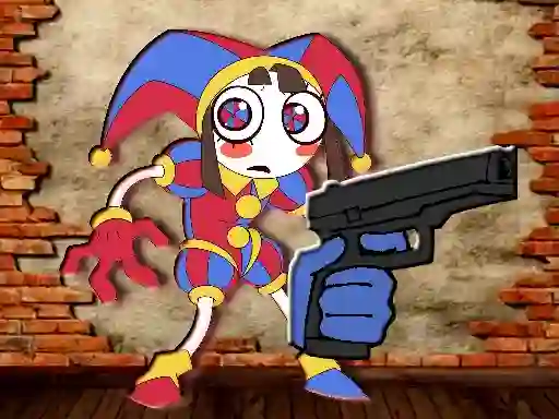 Гульня Pomni Maze Shooter онлайн