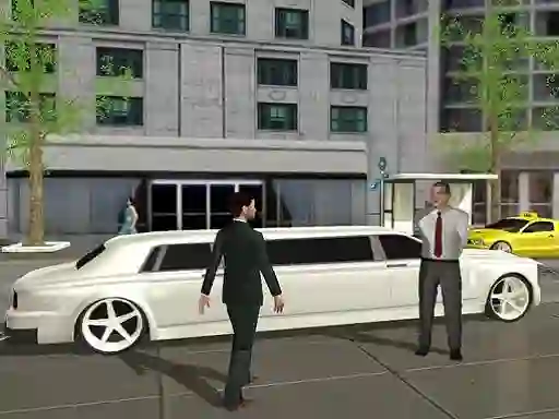 Гульня Limo Taxi Driving Simulator: Limousine Car Games онлайн