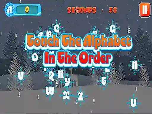 Гульня Touch the Alphabet in the Order онлайн