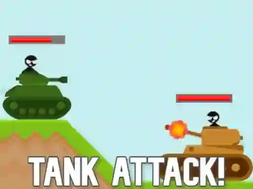 Гульня Stickman Tanks онлайн