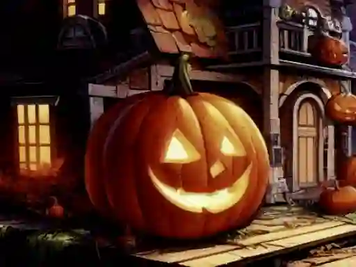 Гульня Halloweem Pumpkin Adventure онлайн