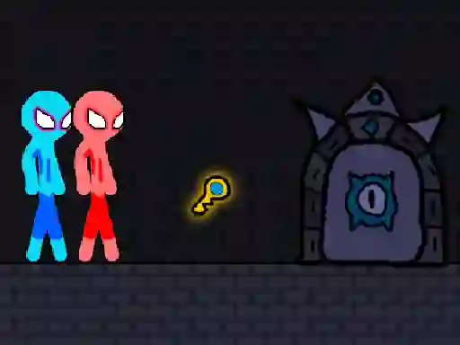 Гульня Red and Blue Stickman Rope онлайн