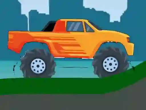 Гульня Monster Truck Hill Driving 2D онлайн