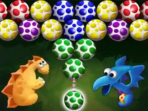 Гульня Dino Eggs Bubble Shooter онлайн