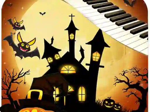 Гульня Halloween Piano Tiles онлайн