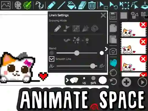 Гульня Animate Space онлайн