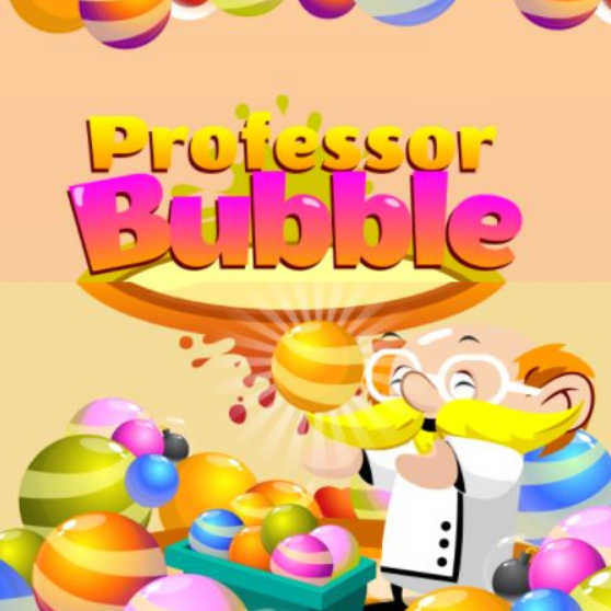 Гульня Прафесар Bubble  онлайн