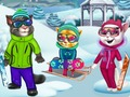 Гульня Кошкі Winter Fun  онлайн