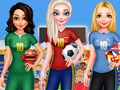 Гульня BFF Princess Прагаласуйце за футболе 2018 года  онлайн