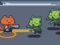 Гульня Cat Gunner супраць зомбі  онлайн