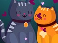 Гульня Кошкі любяць лобзік  онлайн