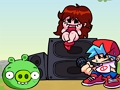 Гульня У пятніцу ўвечары Funkin 'супраць PIG ад Angry Birds  онлайн