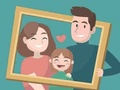 Гульня Пазл шчаслівай сям'і  онлайн