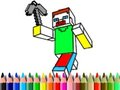 Гульня Назад у школу: размалёўка Minecraft  онлайн