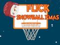 Гульня Каляды Flick Snowball  онлайн