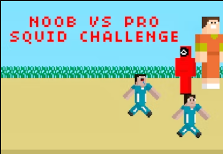 Гульня Noob супраць Pro Squid Challenge  онлайн