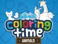 Гульня HelloKids размалёўкі час жывёл  онлайн