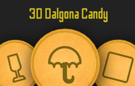Гульня Цукеркі Dalgona 3D  онлайн