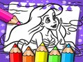 Гульня Кніжка-размалёўка русалка арыэль  онлайн