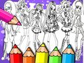 Гульня Монстар Хай Кніжка-размалёўка  онлайн