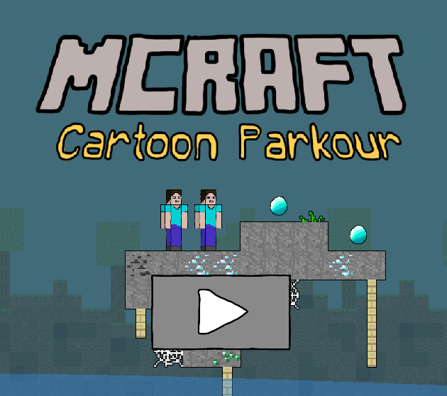 Гульня Mcraft мультфільм паркур  онлайн