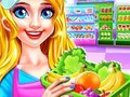 Гульня Уборка дзяўчыны ў супермаркеце  онлайн