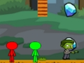 Гульня StickMan Bros супраць зомбі  онлайн