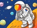 Гульня Кніжка-размалёўка: касманаўт 2  онлайн