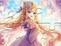 Гульня Пазл: Дзяўчынка-котка  онлайн
