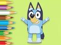 Гульня Кніжка-размалёўка: Happy Bluey  онлайн