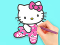 Гульня Кніжка-размалёўка: танцы Hello Kitty  онлайн