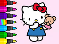 Гульня Кніжка-размалёўка: плюшавы мядзведзь Hello Kitty  онлайн