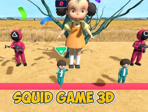 Гульня Гульня кальмары 3d  онлайн
