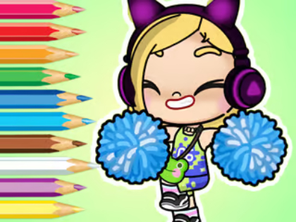 Гульня Кніжка-размалёўка: Аватар World Cheerleader  онлайн