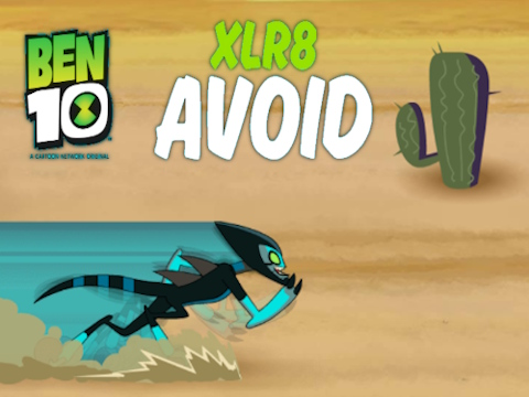 Гульня Ben 10 Xlr8 пазбягайце  онлайн