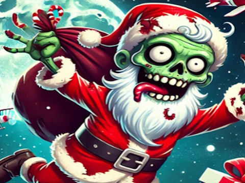 Гульня Гульня Flappy Zombie Santa Christmas  онлайн