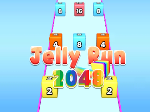 Гульня Jelly Run 2048 онлайн
