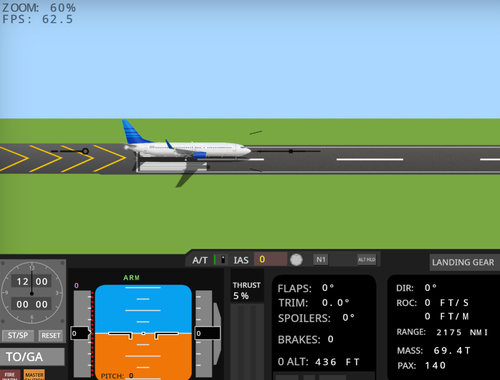 Гульня Сімулятар палёту 737-800  онлайн